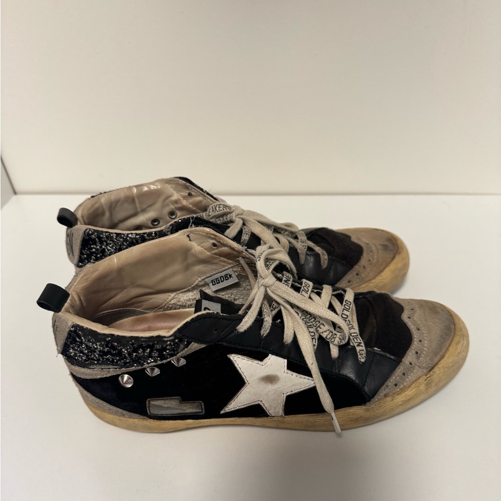 Golden Goose - Mid Star With Black, Grey and White